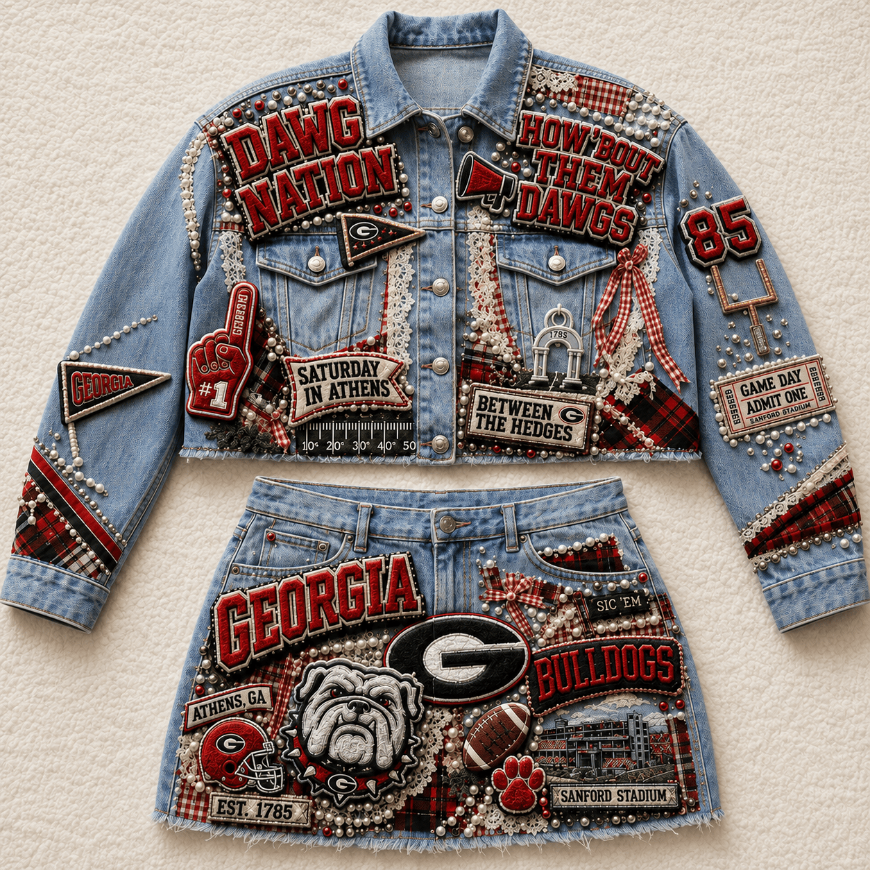 GGBD Embellished Denim Set HTTT
