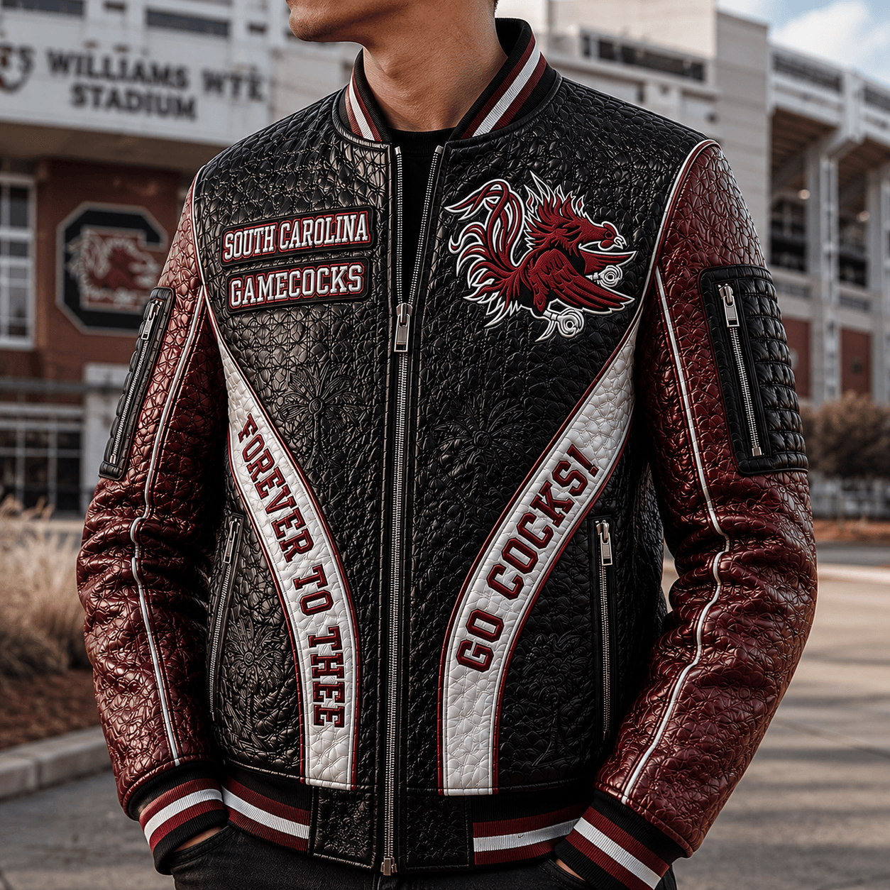 Premium SCG Leather Zipper Jacket PVNA