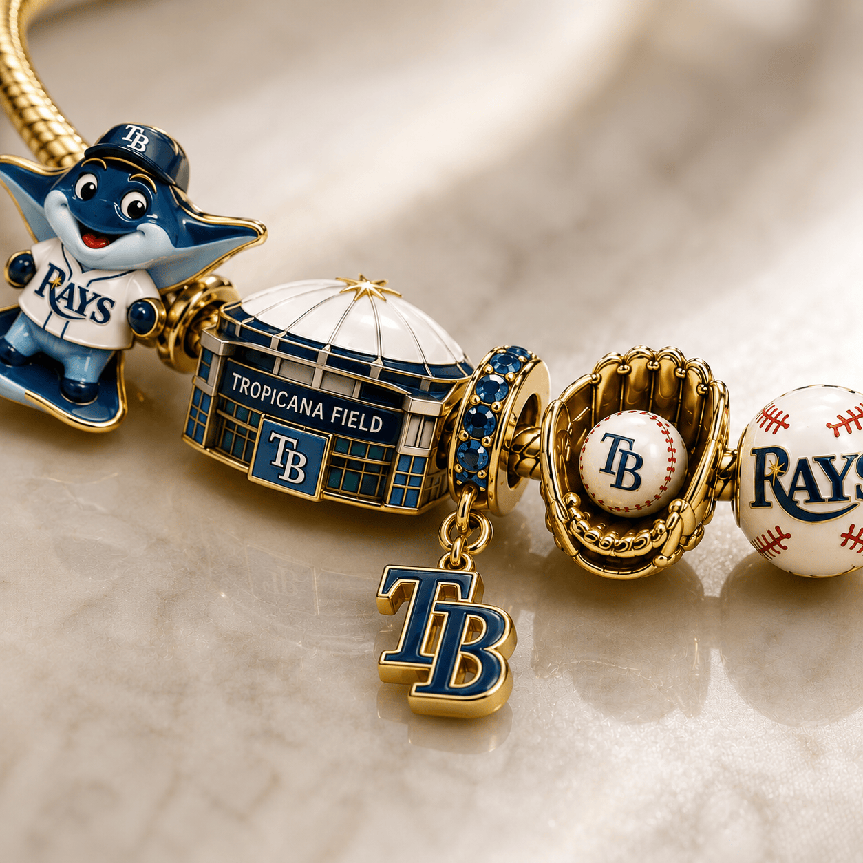 TPBR Gold Charm Bracelet Set BMD
