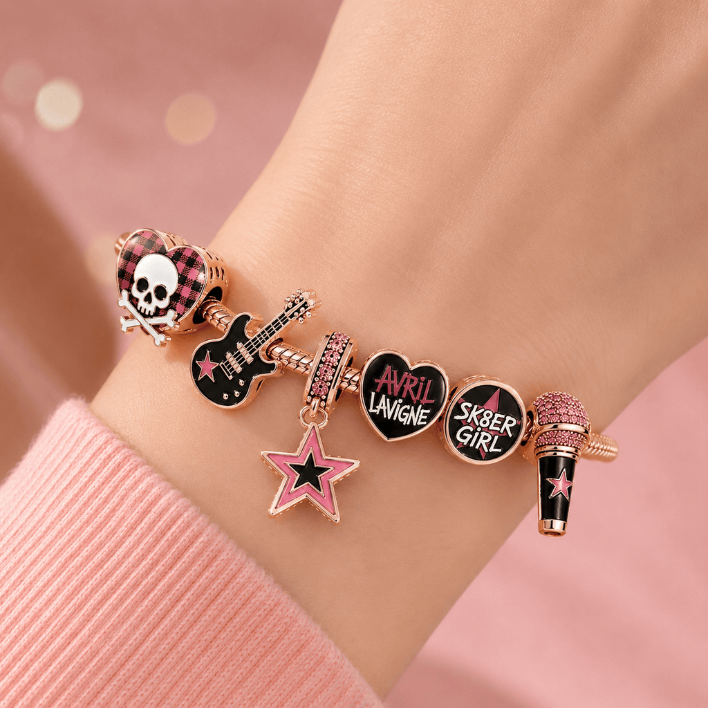 AVLV Gold Charm Bracelet Set VTH