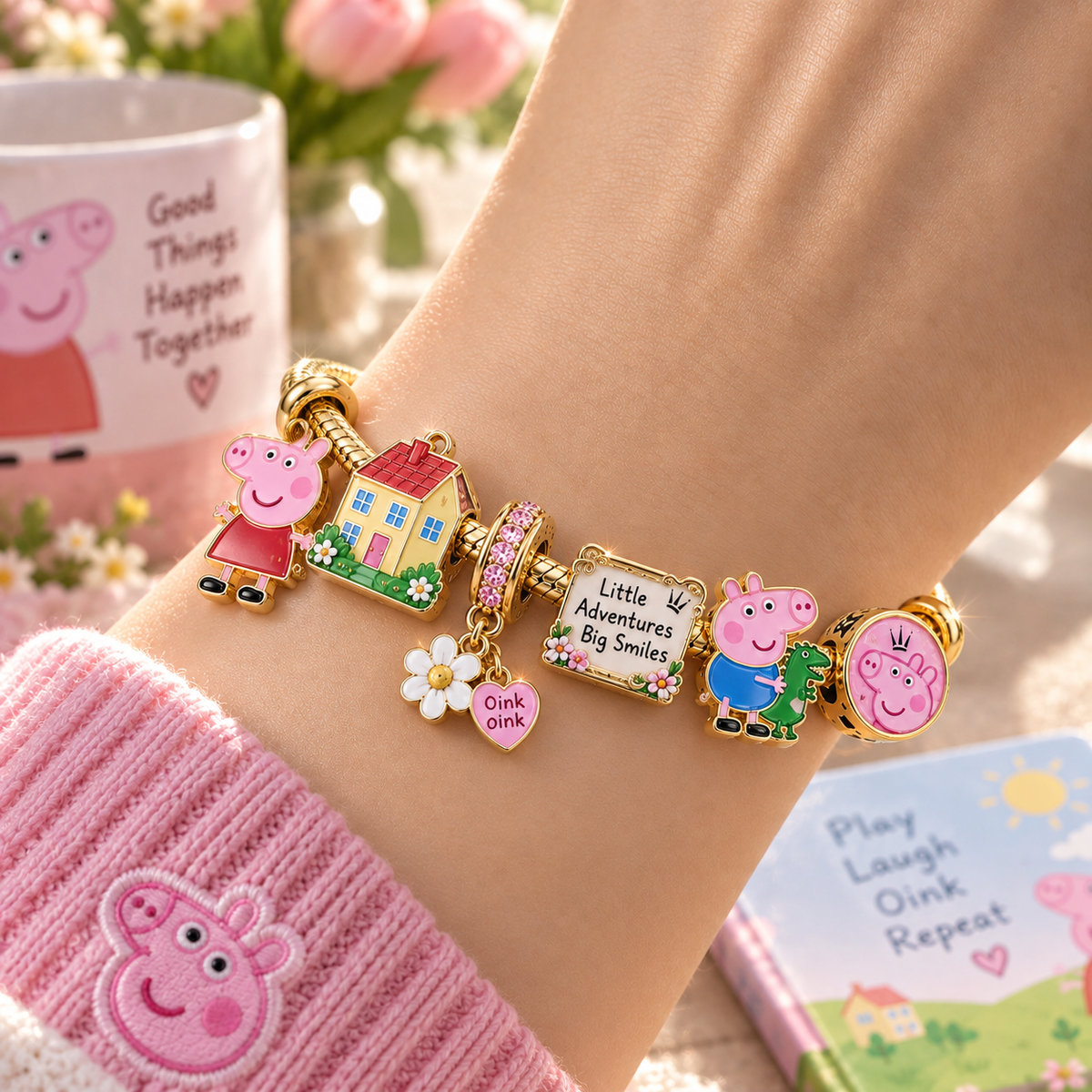 PPPG Gold Charm Bracelet Set PTT