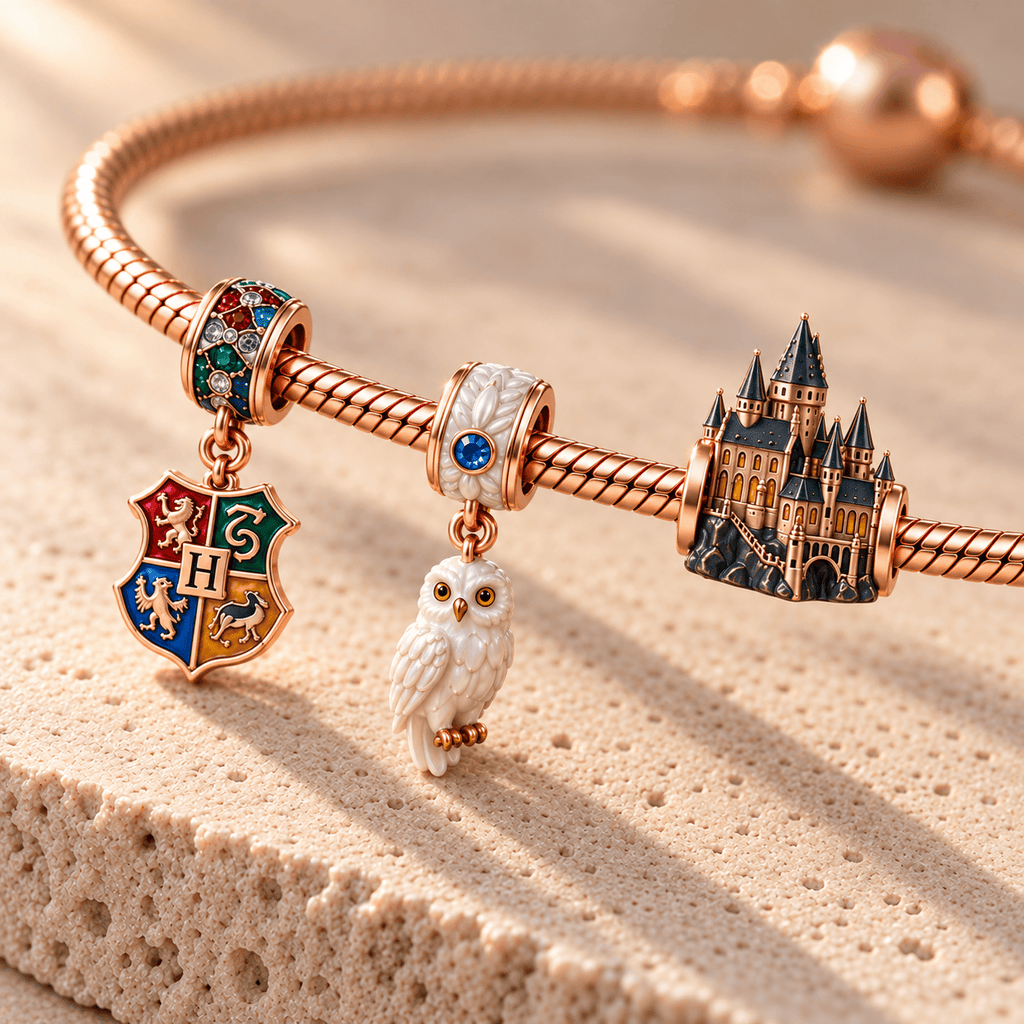 HRP Rose Gold Charm Bracelet Set HQH